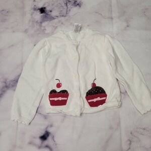 Gymboree Button Cupcake Knit Cardigan Sweater 3T